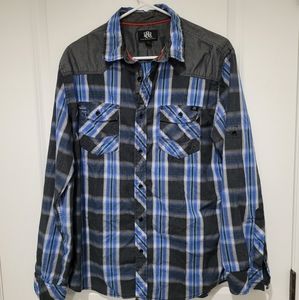 Rock & Republic Mens Long Sleeve Button Up Shirt
